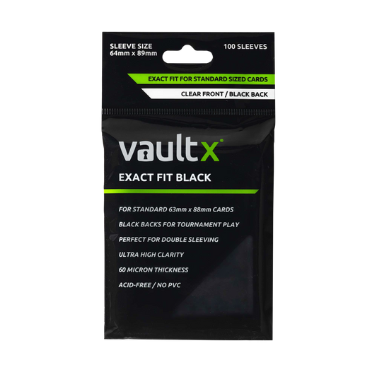 Exact Fit Black Card Sleeves