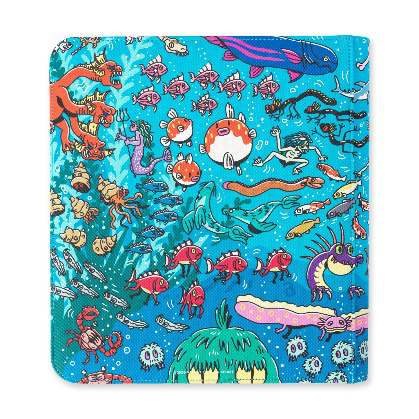 12-Pocket Exo-Tec® Zip Binder Water: Osare