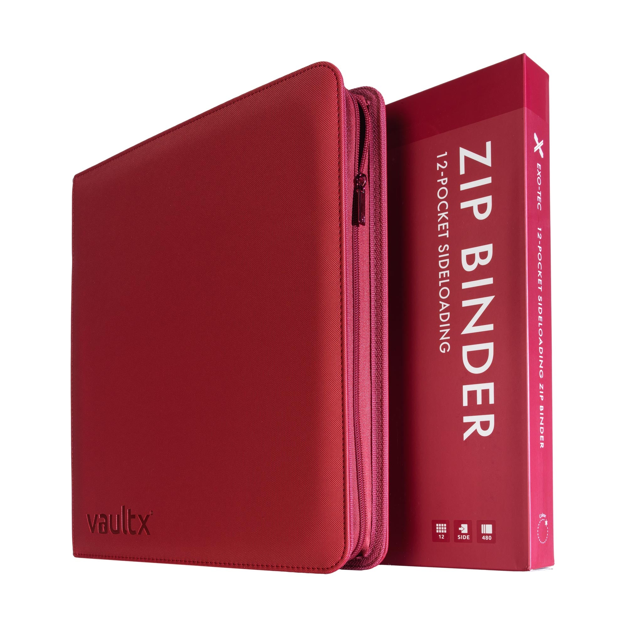 12-Pocket Exo-Tec® Zip Binder Metallic Red – Vault X UK