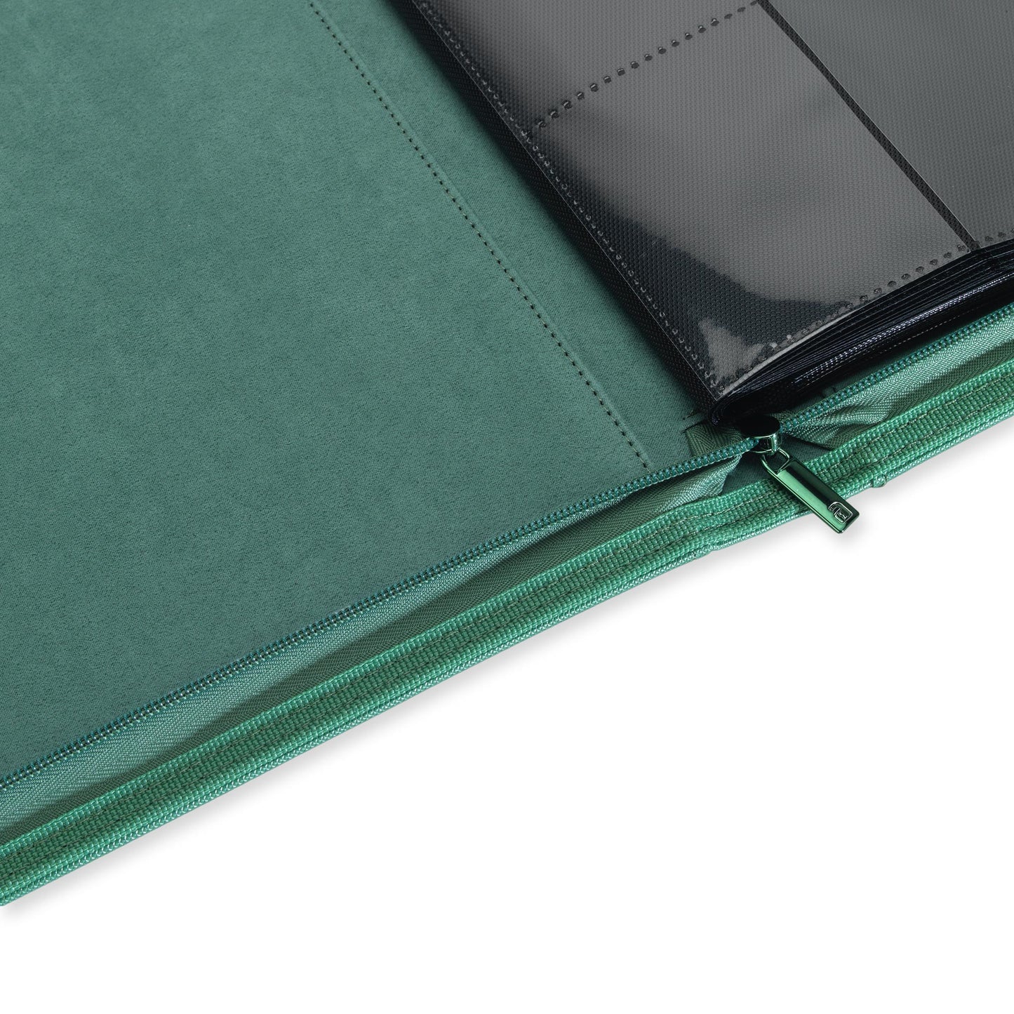 12-Pocket Exo-Tec Zip Binder Metallic Green
