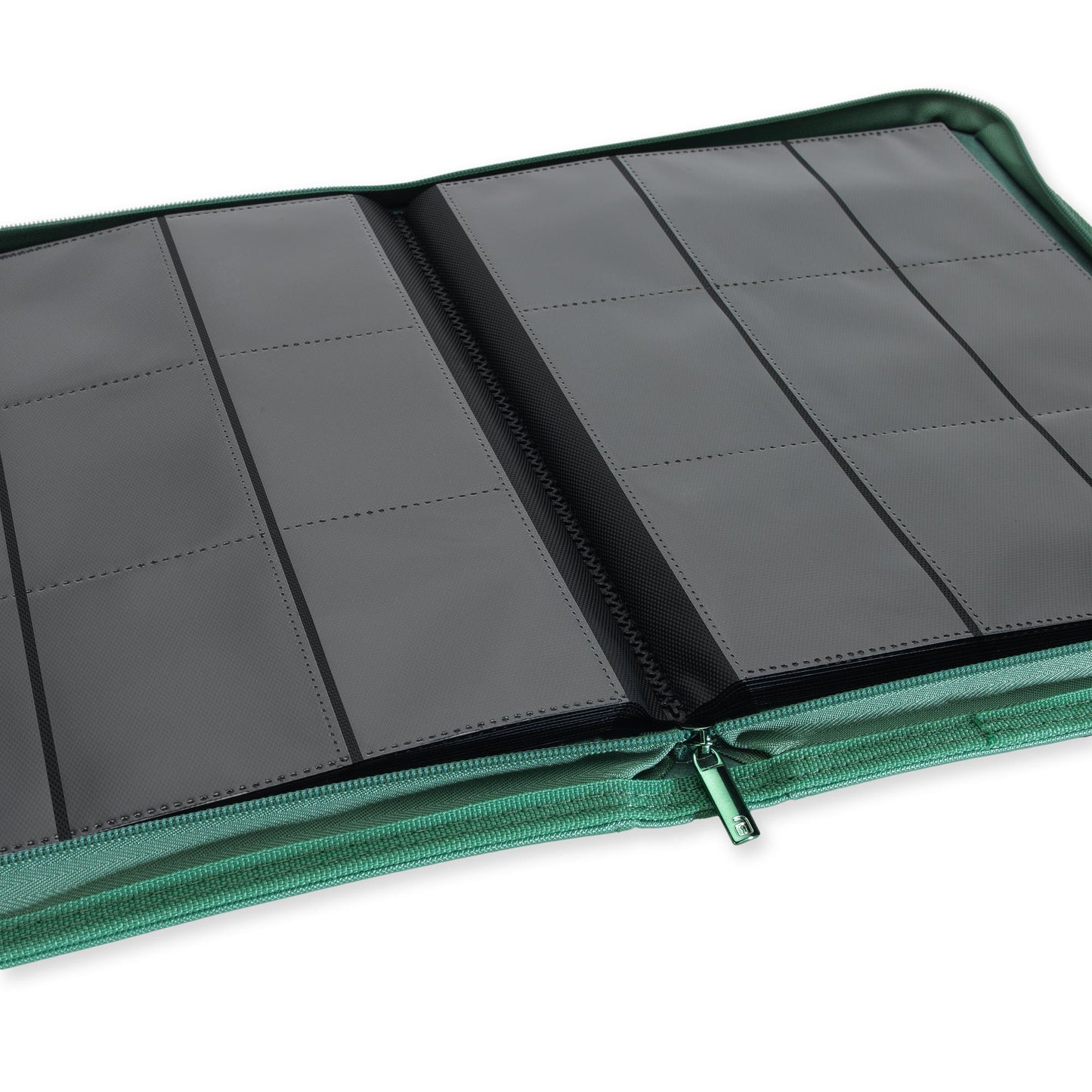 9-Pocket Exo-Tec® Zip Binder Metallic Green