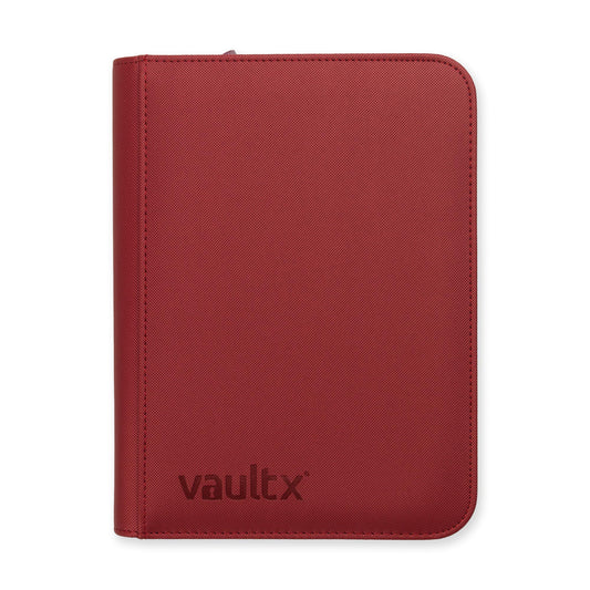4-Pocket Exo-Tec® Zip Binder Metallic Red
