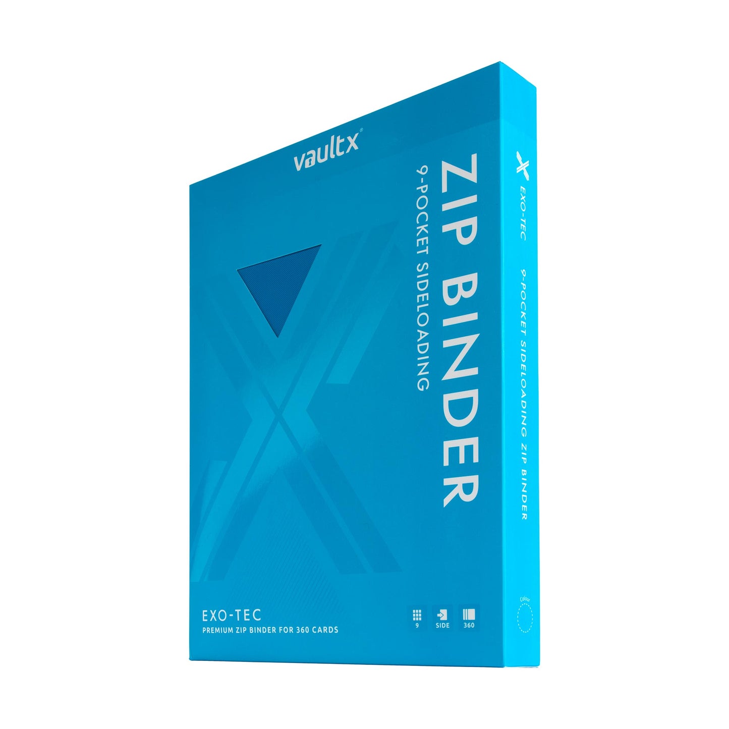 9-Pocket Exo-Tec® Zip Binder Neon Blue