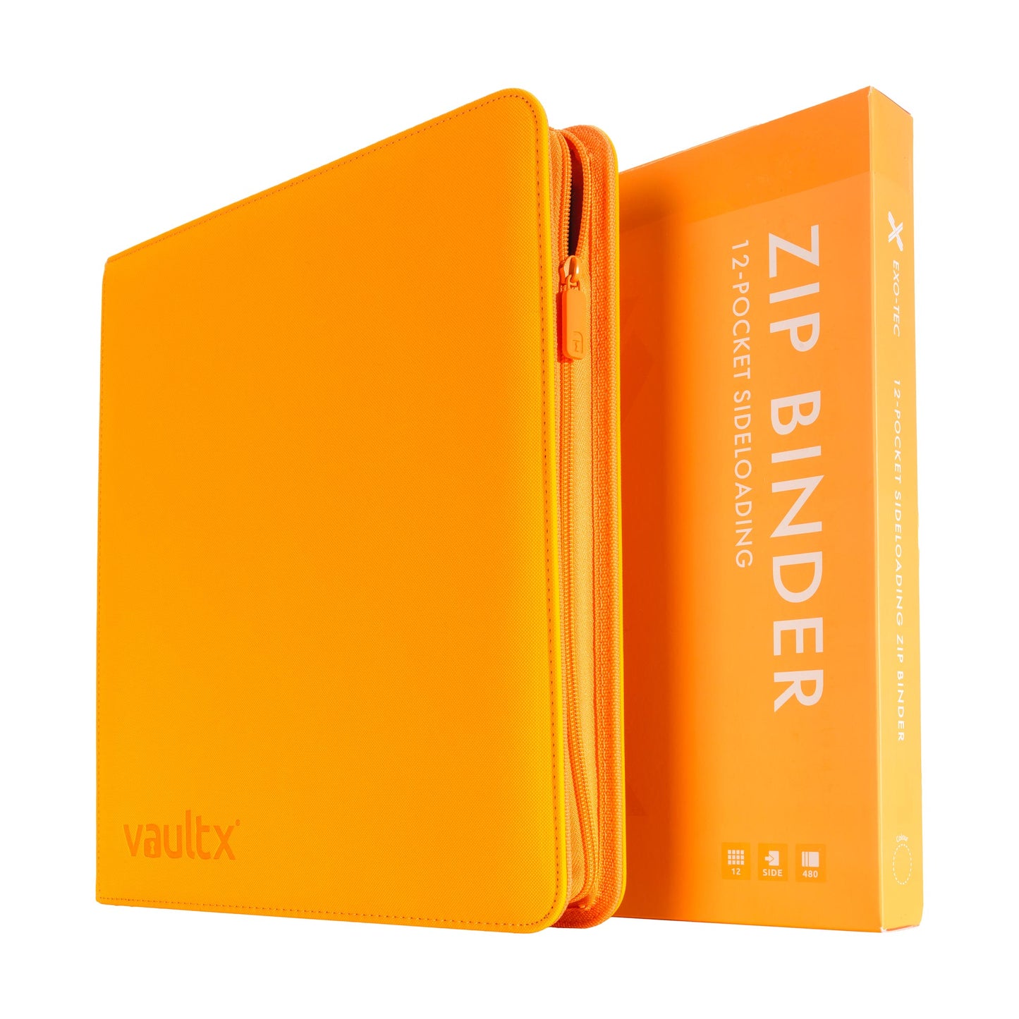 12-Pocket Exo-Tec® Zip Binder Neon Orange