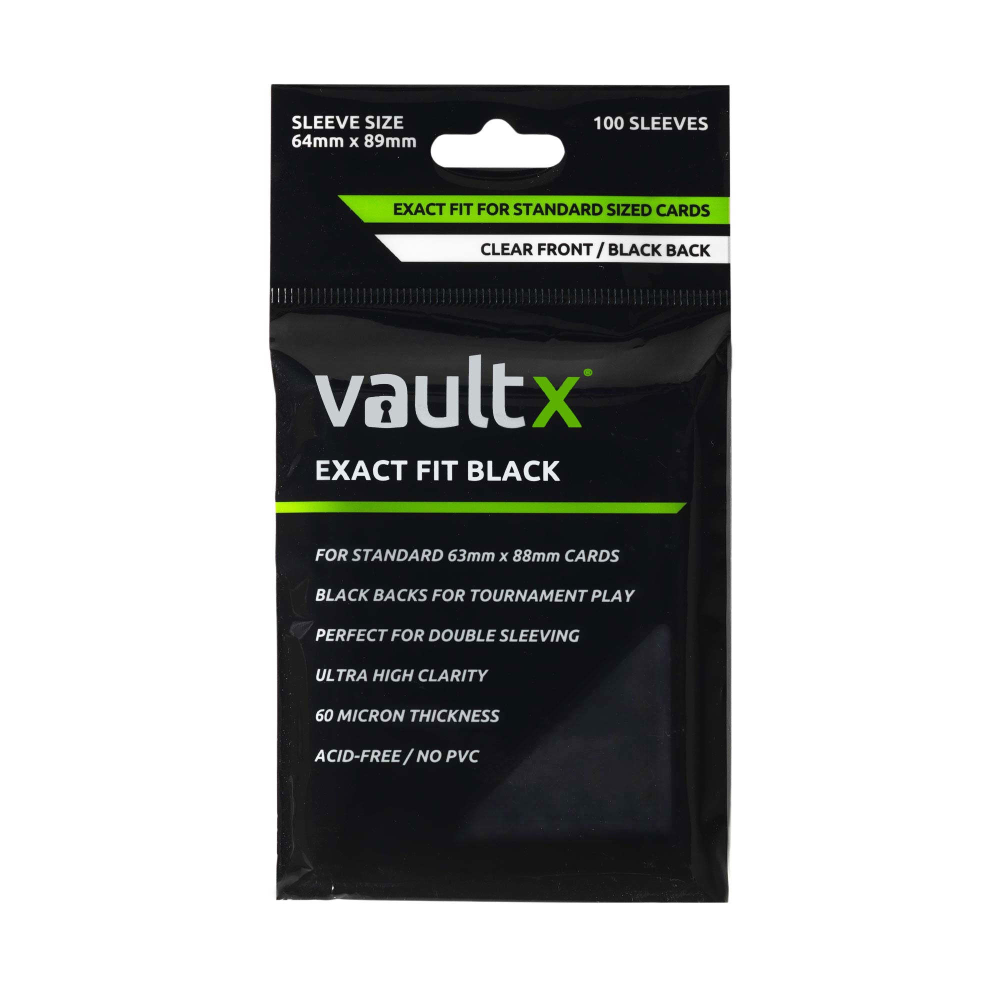 Exact Fit Black Card Sleeves – Vault X UK