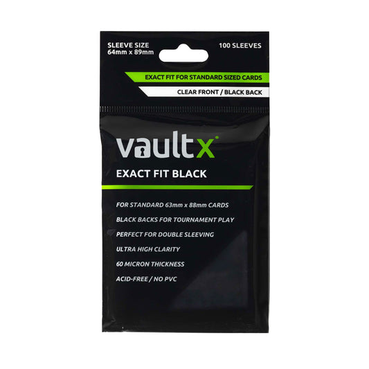 Exact Fit Black Card Sleeves