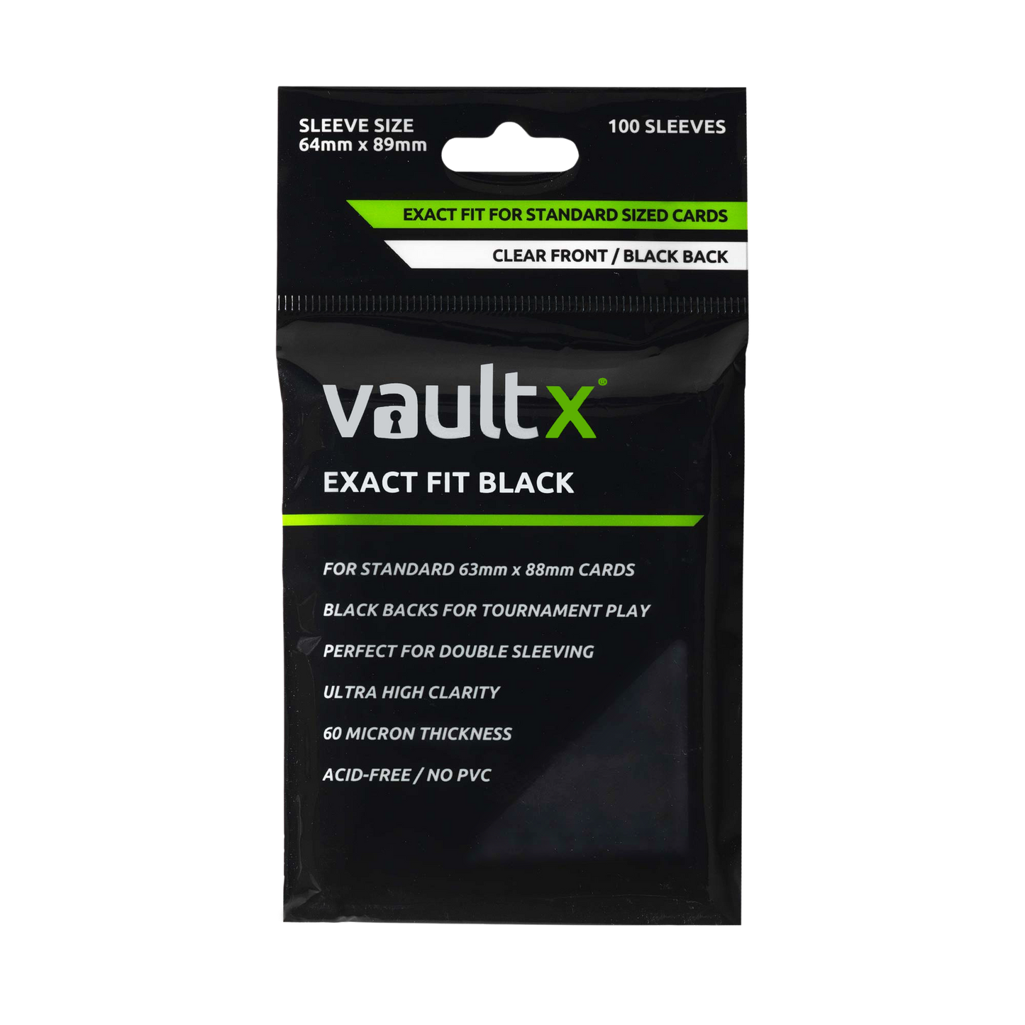 Exact Fit Black Card Sleeves