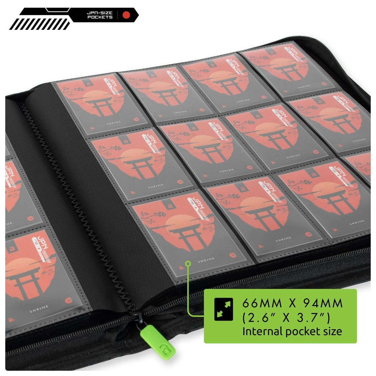12-Pocket Exo-Tec® Japanese Size Zip Binder