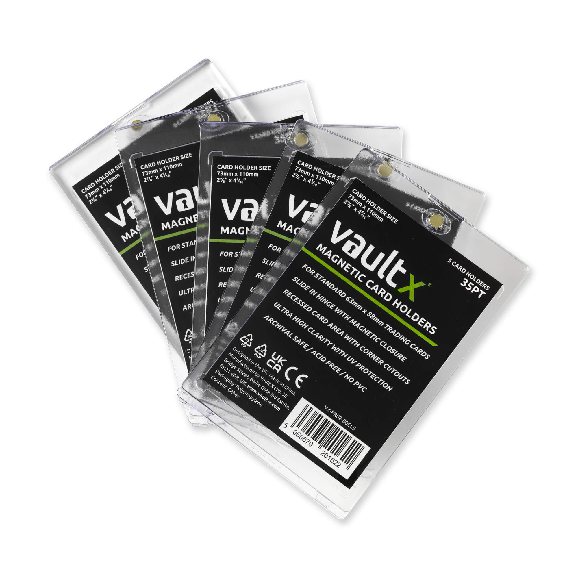 COLLECT*SAVE*PROTECT 35pt One-Touch Magnetic Trading Card Holders – 200 Pack, Clear
